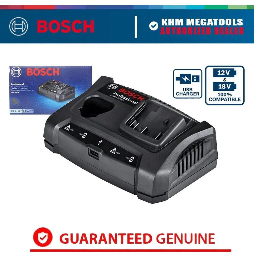 Bosch GAX 18V-30 Multi Battery Charger for Cordless (18V & 12V) (Open Seal)