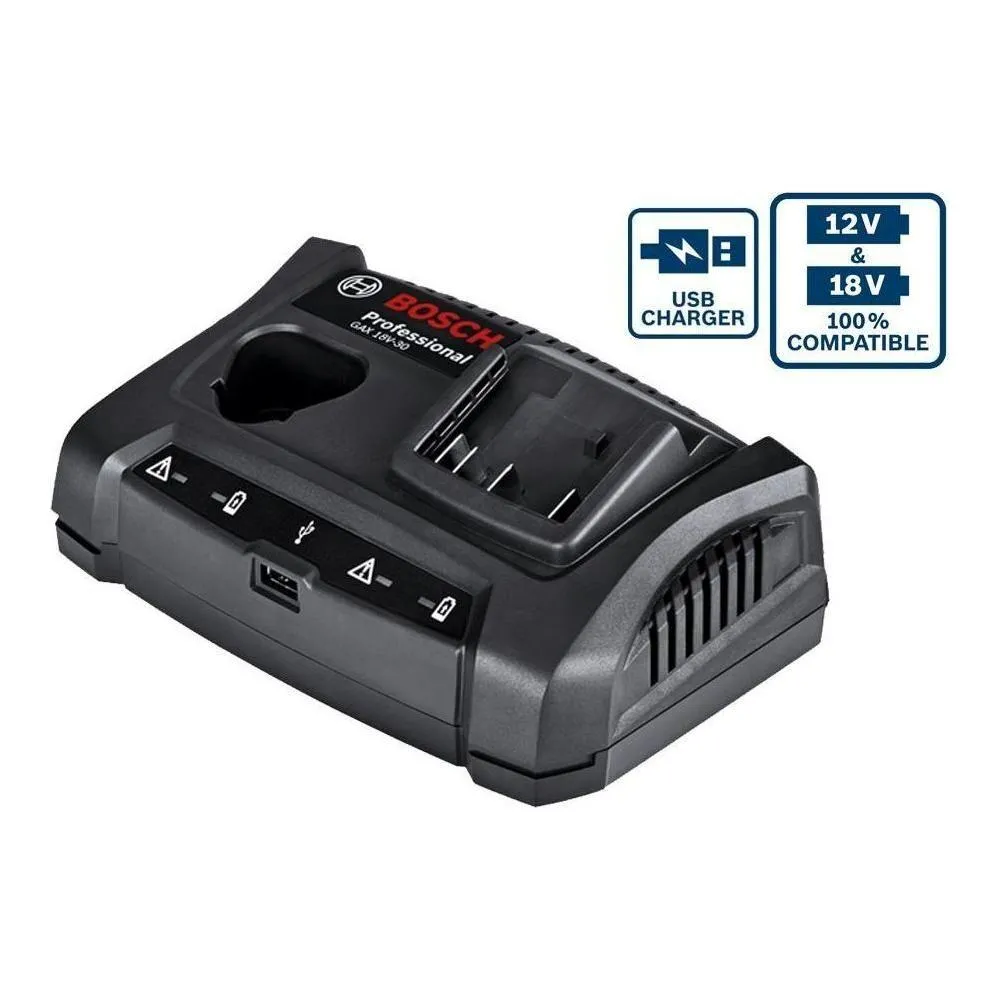 Bosch GAX 18V-30 Multi Battery Charger for Cordless (18V & 12V) (Open Seal)