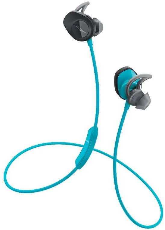 Bose 761529-0020 SoundSport, Wireless Earbuds, (Sweatproof Bluetooth Headphones for Running and Sports), Aqua