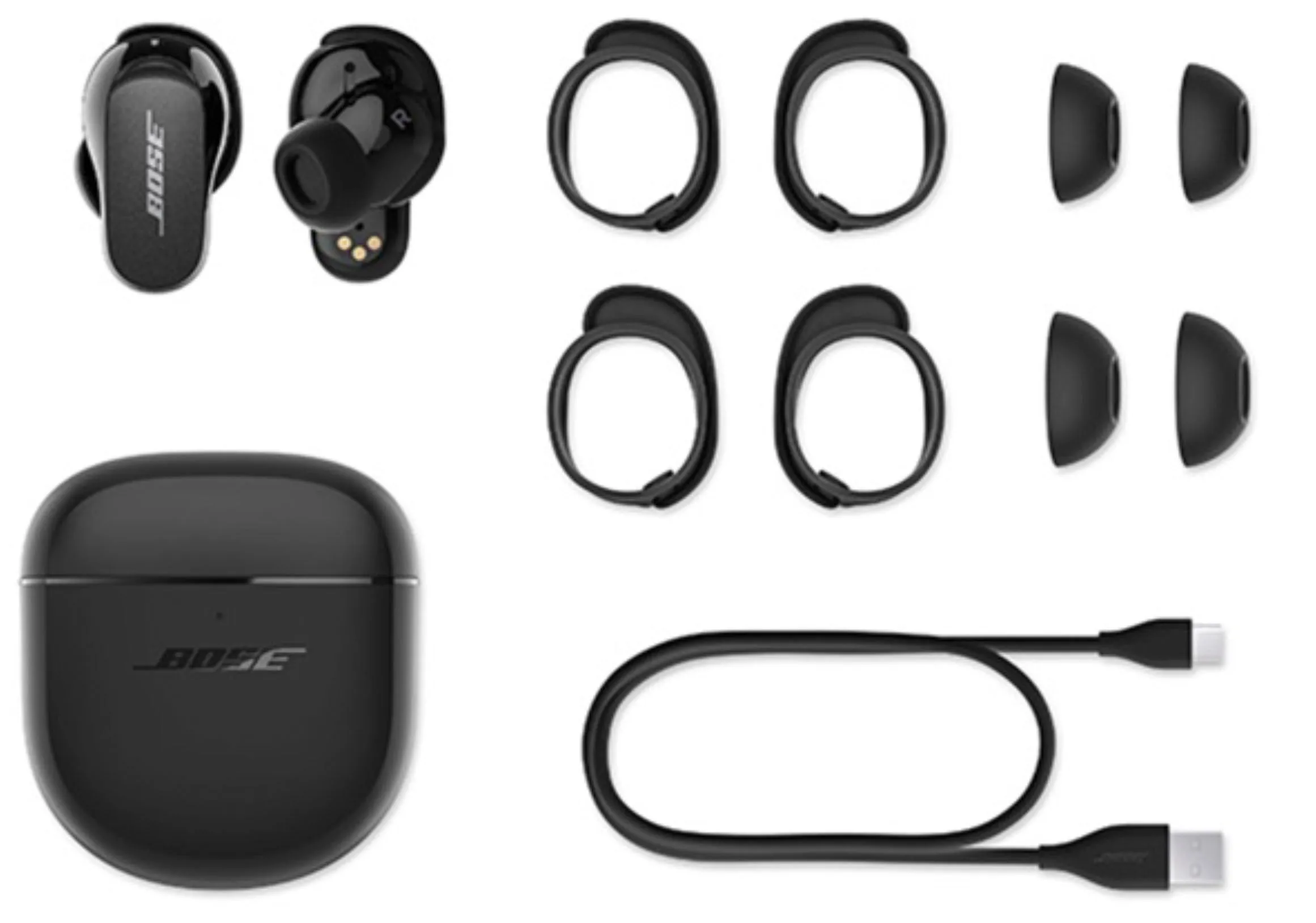 Bose - QuietComfort Earbuds II True Wireless Noise Cancelling In-Ear Headphones - Triple Black