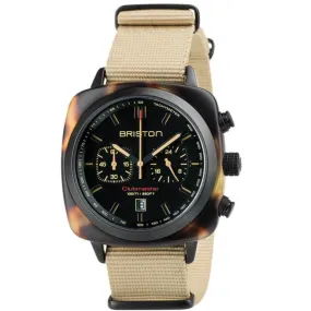 Briston Taupe Clubmaster Sport Chronograph Watch 18142.PBAM.TSS.5.NK