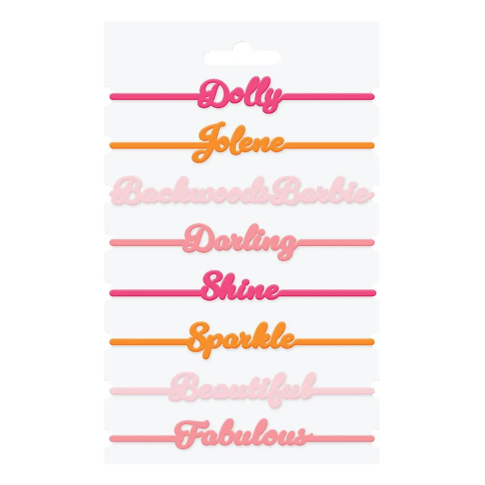 Bulk Dolly Parton Silicone Drink Labels and Markers (Case of 96)