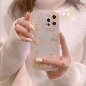 Cartoon Kitty Butterfly Flower iPhone Case