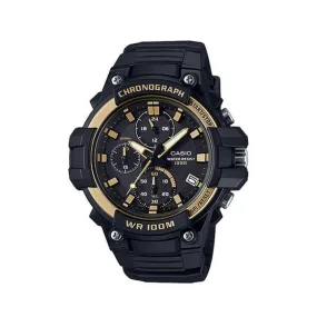 Casio MCW-110H-9AVDF Analog Chronograph Black Resin Strap Watch for Men