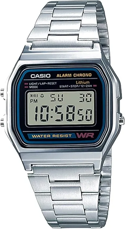 Casio Men's Digital Watch with Stainless Steel Bracelet