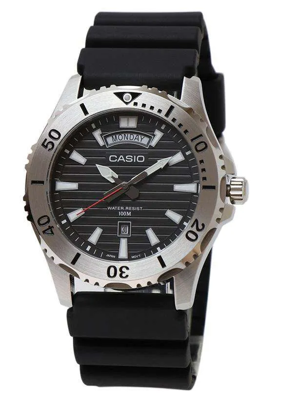 Casio MTD-1087-1A Black Resin Strap Marine Sports Watch for Men