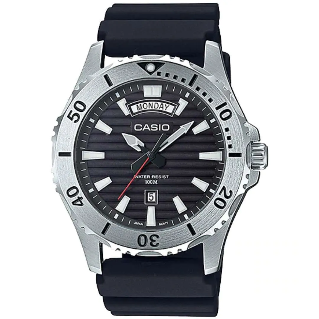 Casio MTD-1087-1A Black Resin Strap Marine Sports Watch for Men