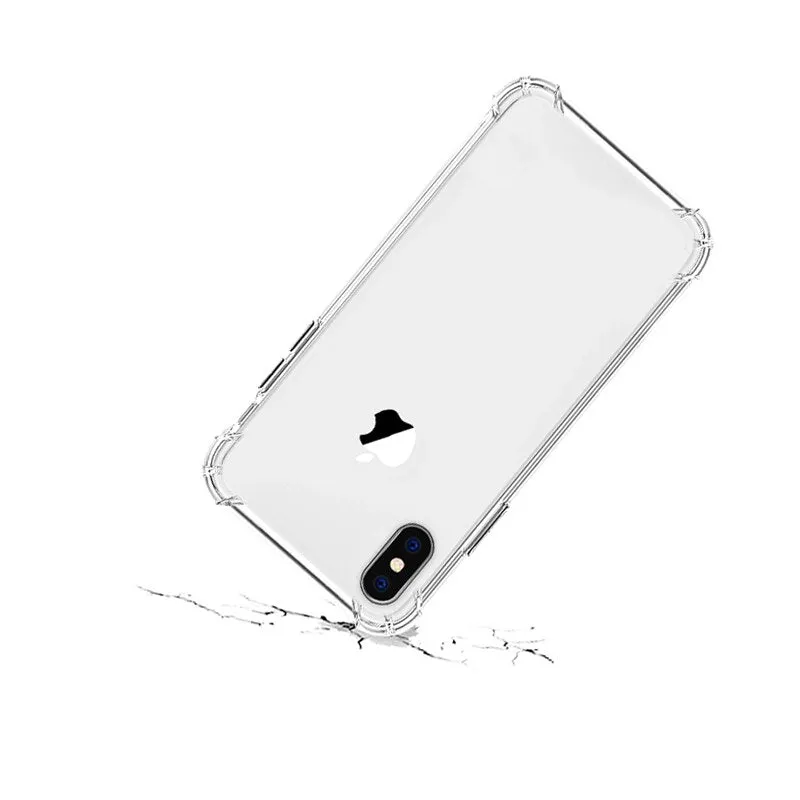 Clear Shockproof Soft Silicone Transparent Case Phone Back Cover Fit For iPhone X 6 7 8 Plus Phone Case For iPhone XS Max XR