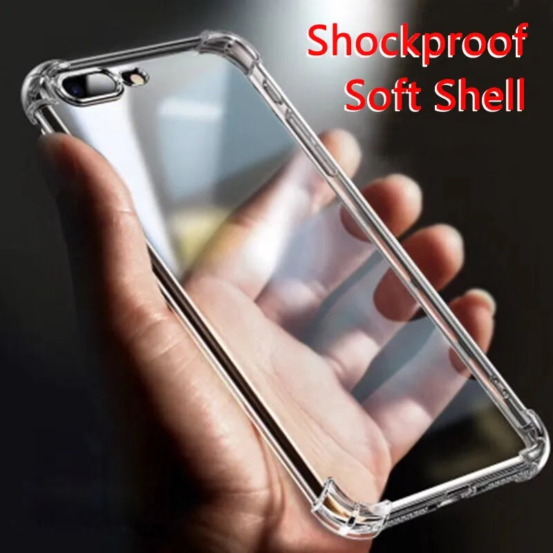 Clear Shockproof Soft Silicone Transparent Case Phone Back Cover Fit For iPhone X 6 7 8 Plus Phone Case For iPhone XS Max XR