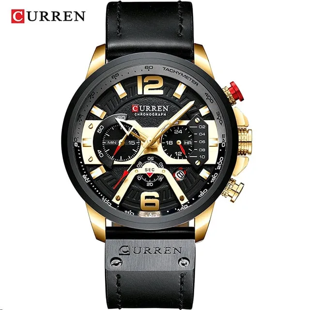 CURREN 8329 Luxury Brand Fashion Quartz Men Watch Military Waterproof Sport Mens Watches Casual Leather Male Clock reloj hombre