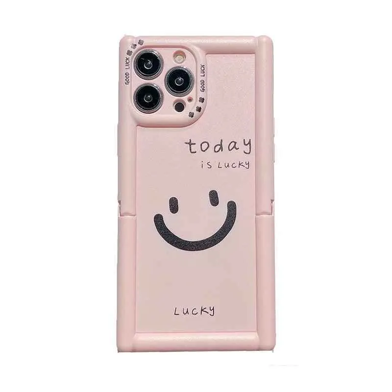 Cute Phone Cases - Lucky Happy Smile Holder Stand Case for iPhone 15/14/13/12 Pro Max - TSP292