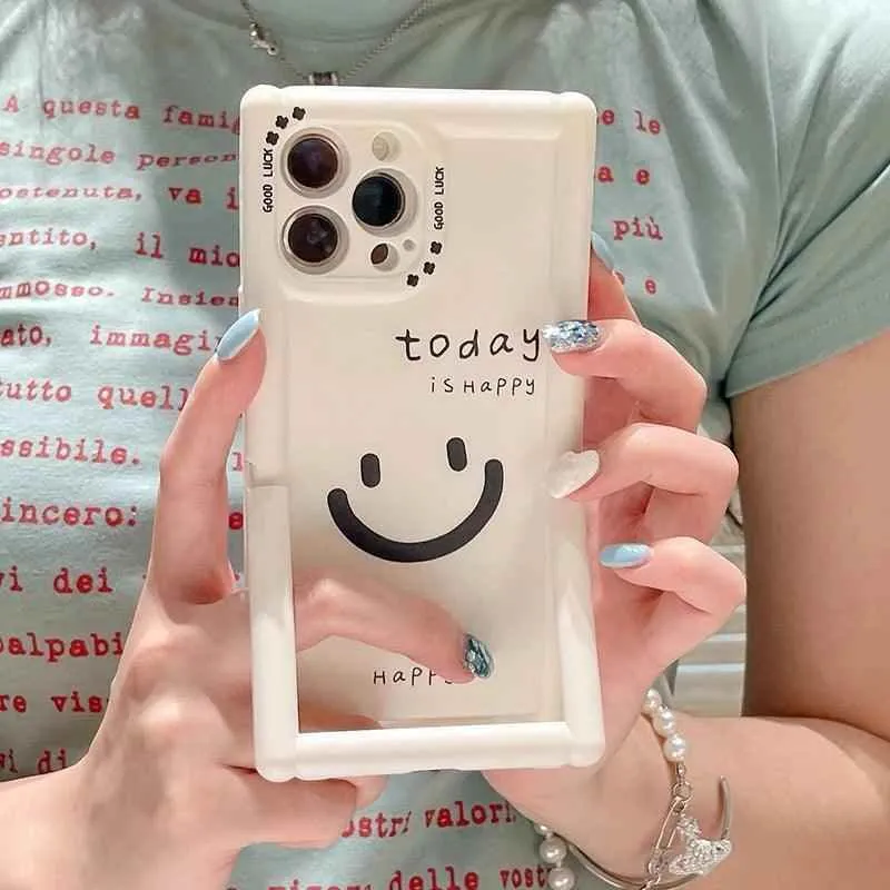 Cute Phone Cases - Lucky Happy Smile Holder Stand Case for iPhone 15/14/13/12 Pro Max - TSP292