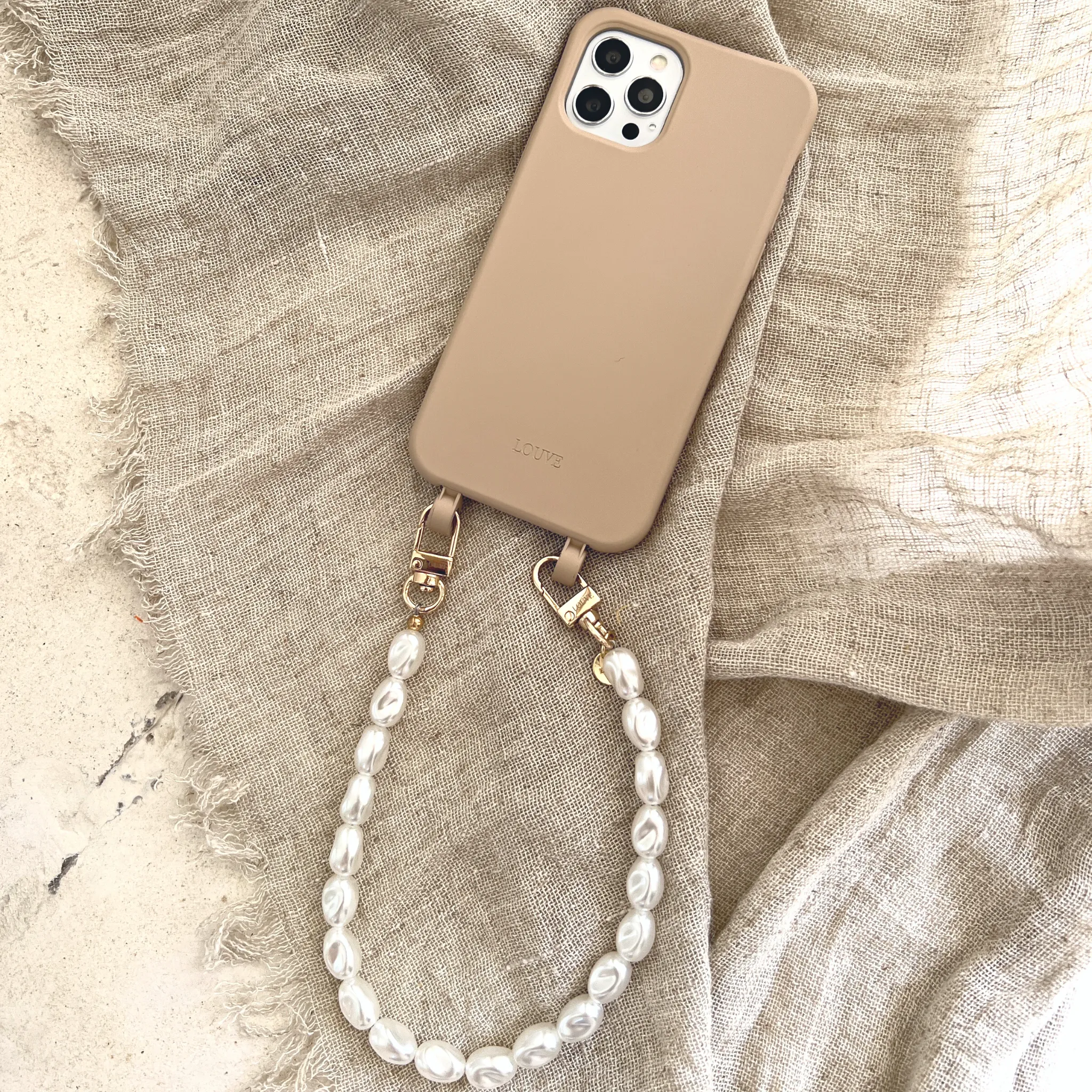 Desert Sand Beige Crossbody Phone Case