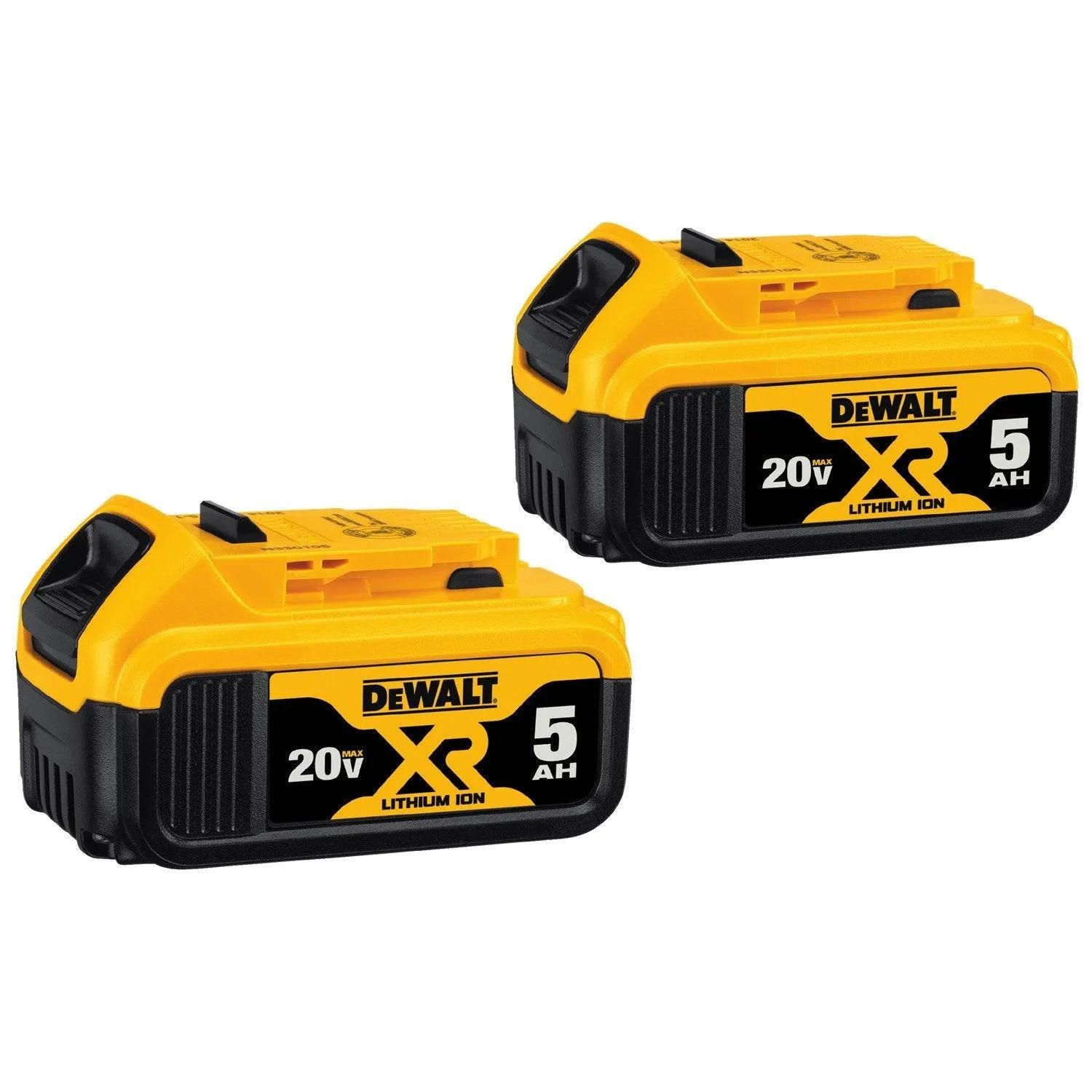 DEWALT 20V Max XR 20V Battery, 5.0-Ah, 2-Pack.