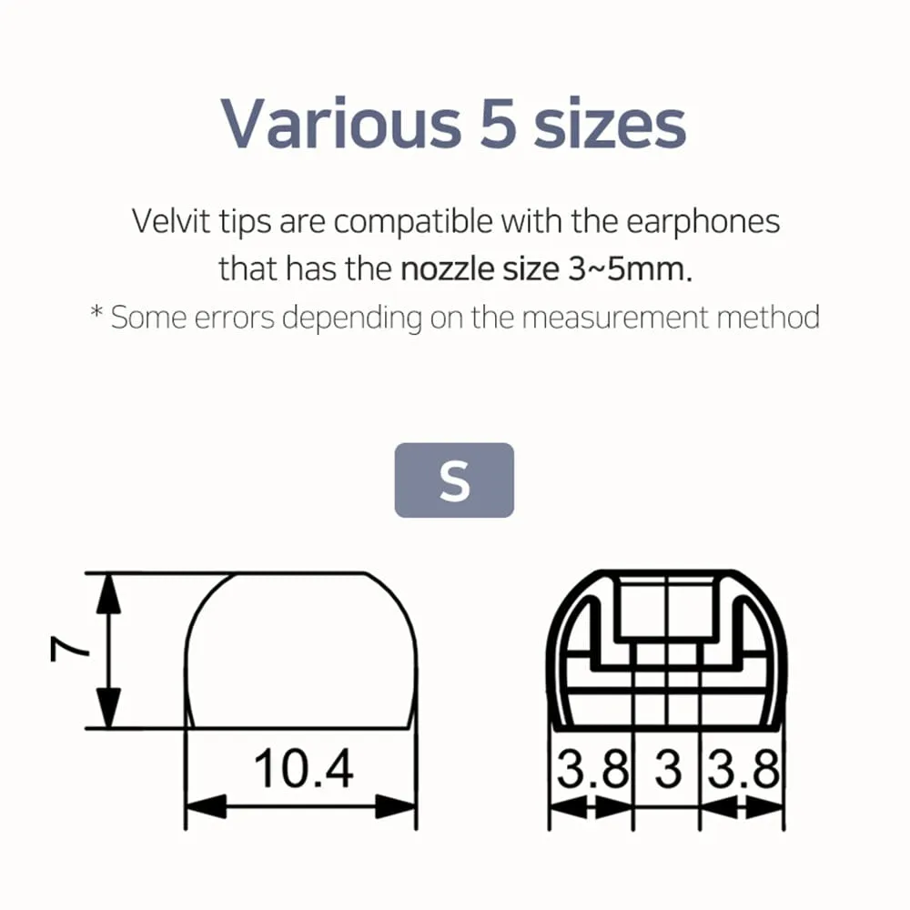 DIVINUS Velvet Eartips For TWS For 3mm-5mm Nozzle