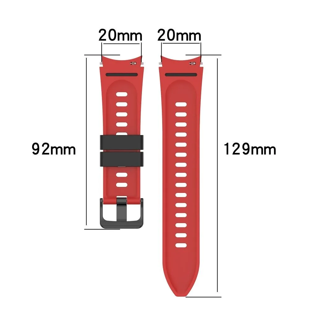 Dual color silicone watch strap for Samsung Galaxy Watch - Black / White