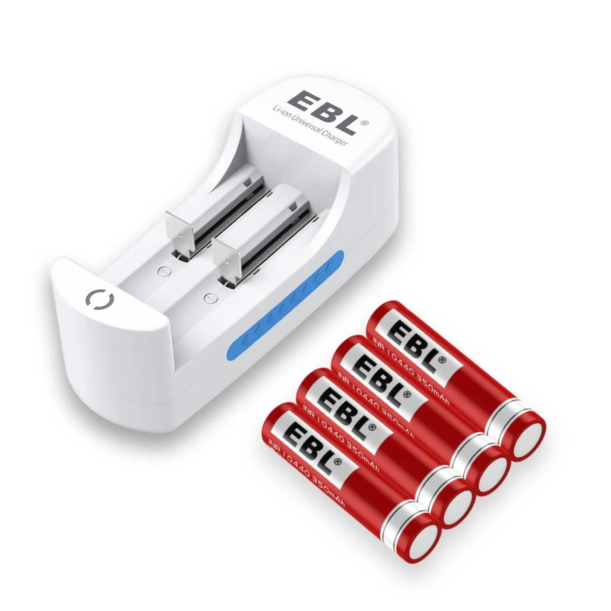 EBL 4Pcs 10440 Rechargeable Batteries with 839 Battery Charger