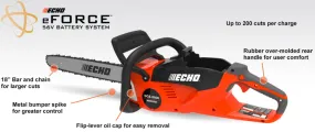 ECHO DCS-5000-18C2 56V Cordless 18" Rear Handle Chainsaw