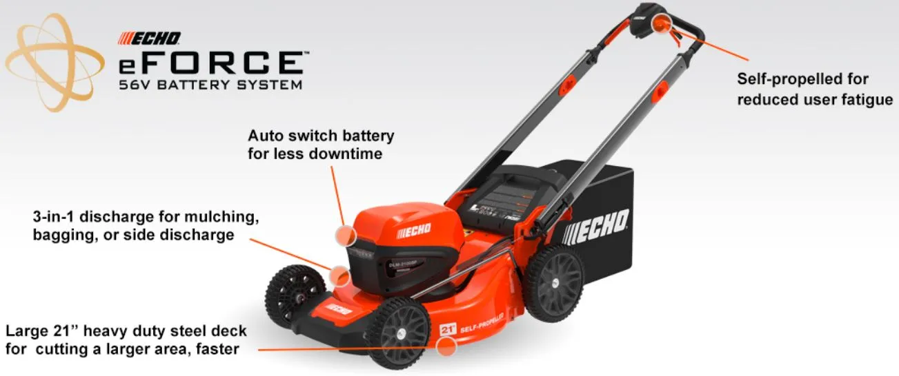 ECHO DLM-2100SPC2 56V Cordless Self-Propelled Mower