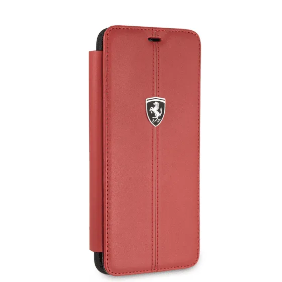 FERRARI GENUINE RED LEATHER HERITAGE BOOKSTYLE CASE