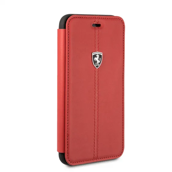 FERRARI GENUINE RED LEATHER HERITAGE BOOKSTYLE CASE