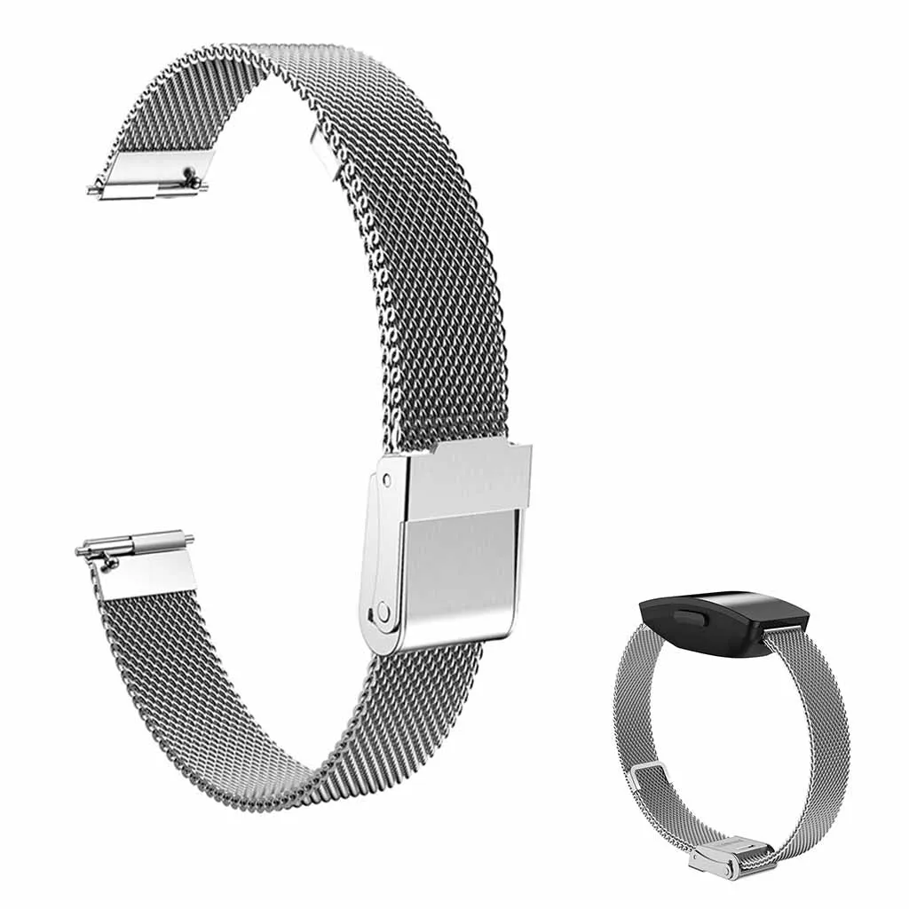 Fitbit Ace 2 / Inspire HR buckle design stainless steel watch band - Silver