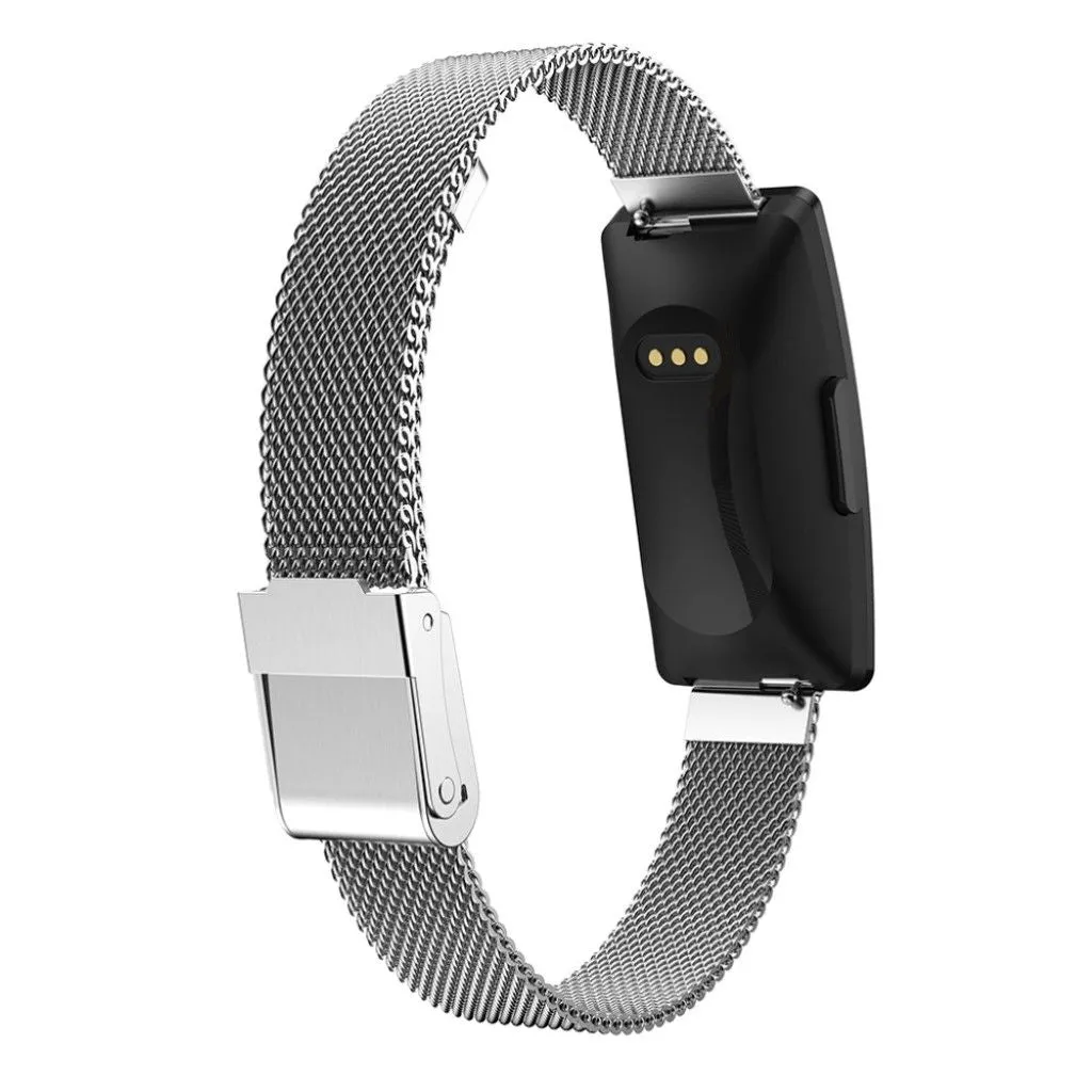 Fitbit Ace 2 / Inspire HR buckle design stainless steel watch band - Silver