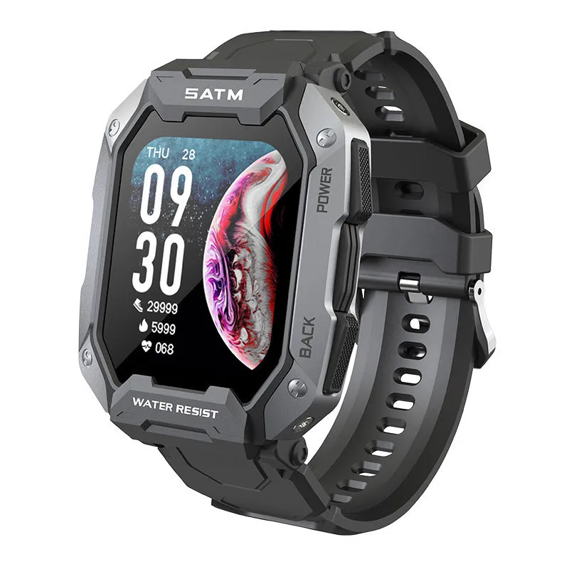 Fitness Tracker With Blood Pressure Tactical Smartwatch