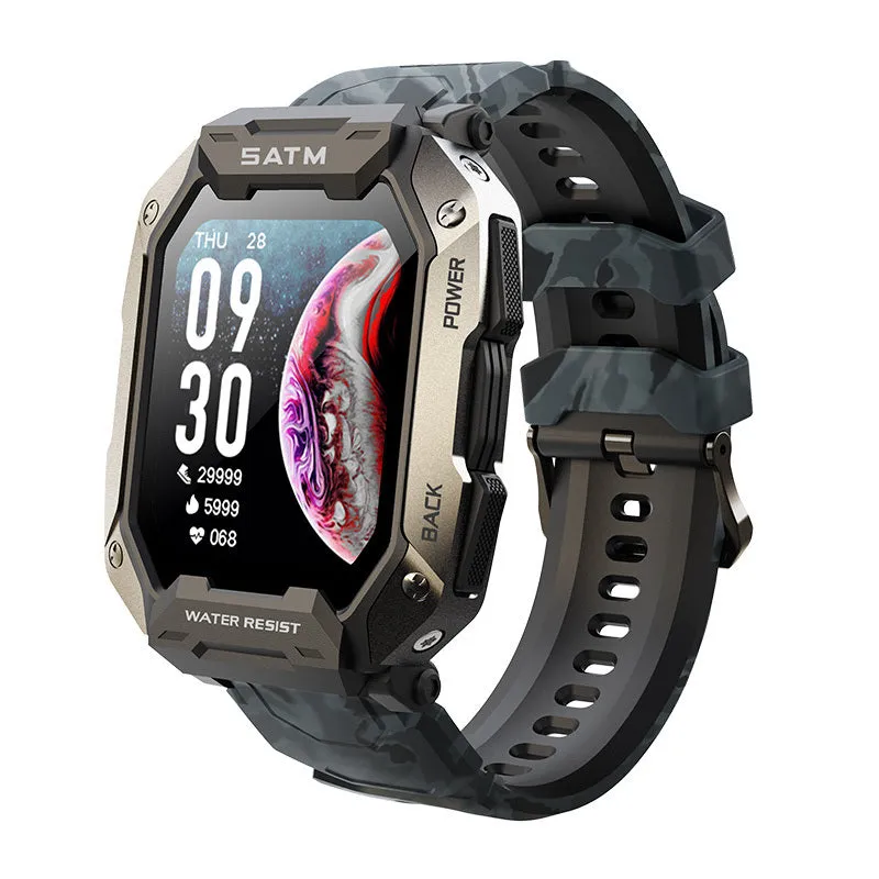 Fitness Tracker With Blood Pressure Tactical Smartwatch