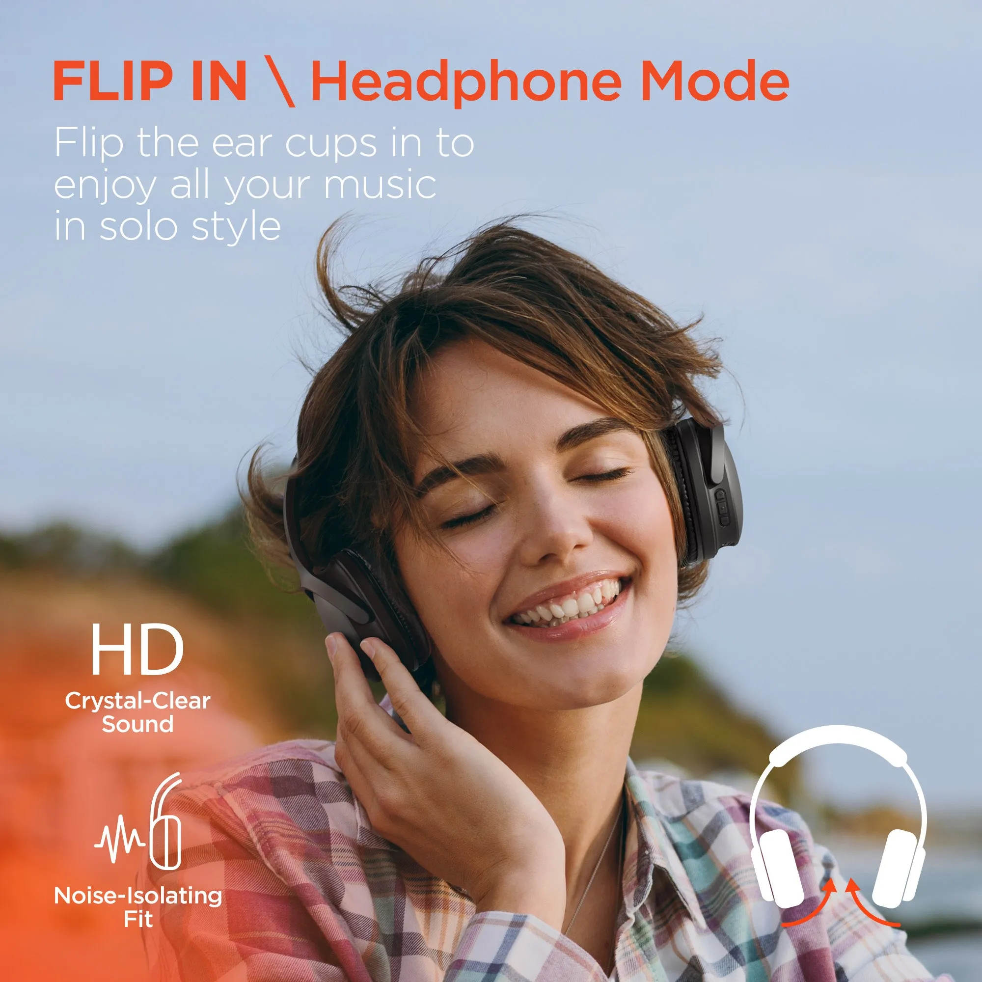 Flip 2-in-1 Wireless Headphones   Speaker | Black