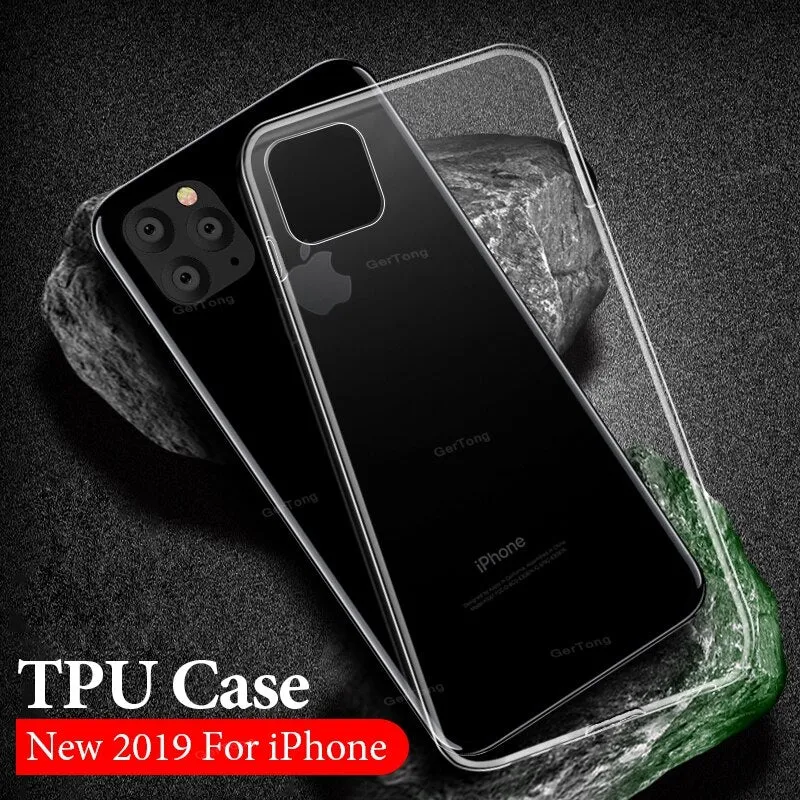 For iPhone 11 Case Clear TPU Cover For iPhone 11 Pro Max 2019 Silicone Ultra Thin Phone Case For iPhone11 5.8 6.1 6.5 inch