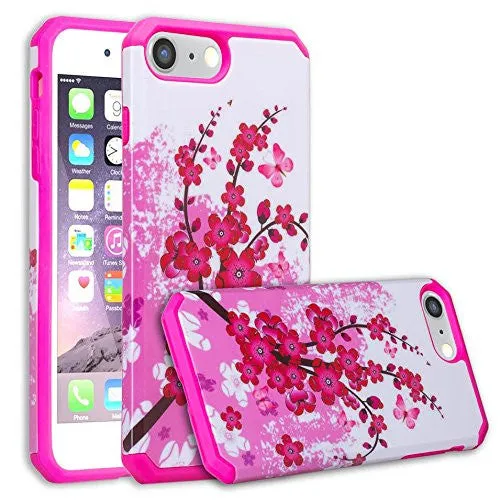 For iPhone 6S Plus Case / 6 Plus Case | Slim Hybrid Dual Layer Armor[Shock/Impact Resistant] Case for Apple Iphone 6S/6 Plus - Cherry Blossom