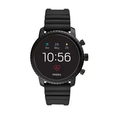 Fossil Gen 4 Smartwatch Explorist HR 45mm - Black with Black Silicone