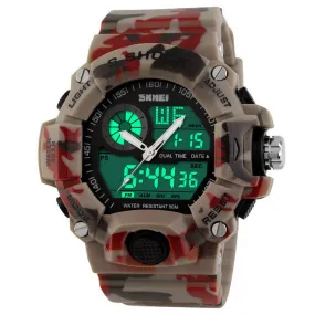 G Style Quartz Digital Camo Watch Men Dual Time Man Sports Watches Men Luxury Skmei S Shock Military Army