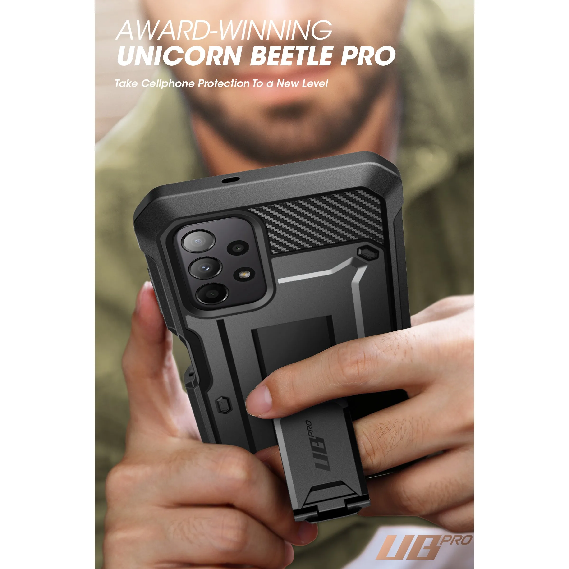 Galaxy A23 Unicorn Beetle PRO Rugged Holster Case-Black