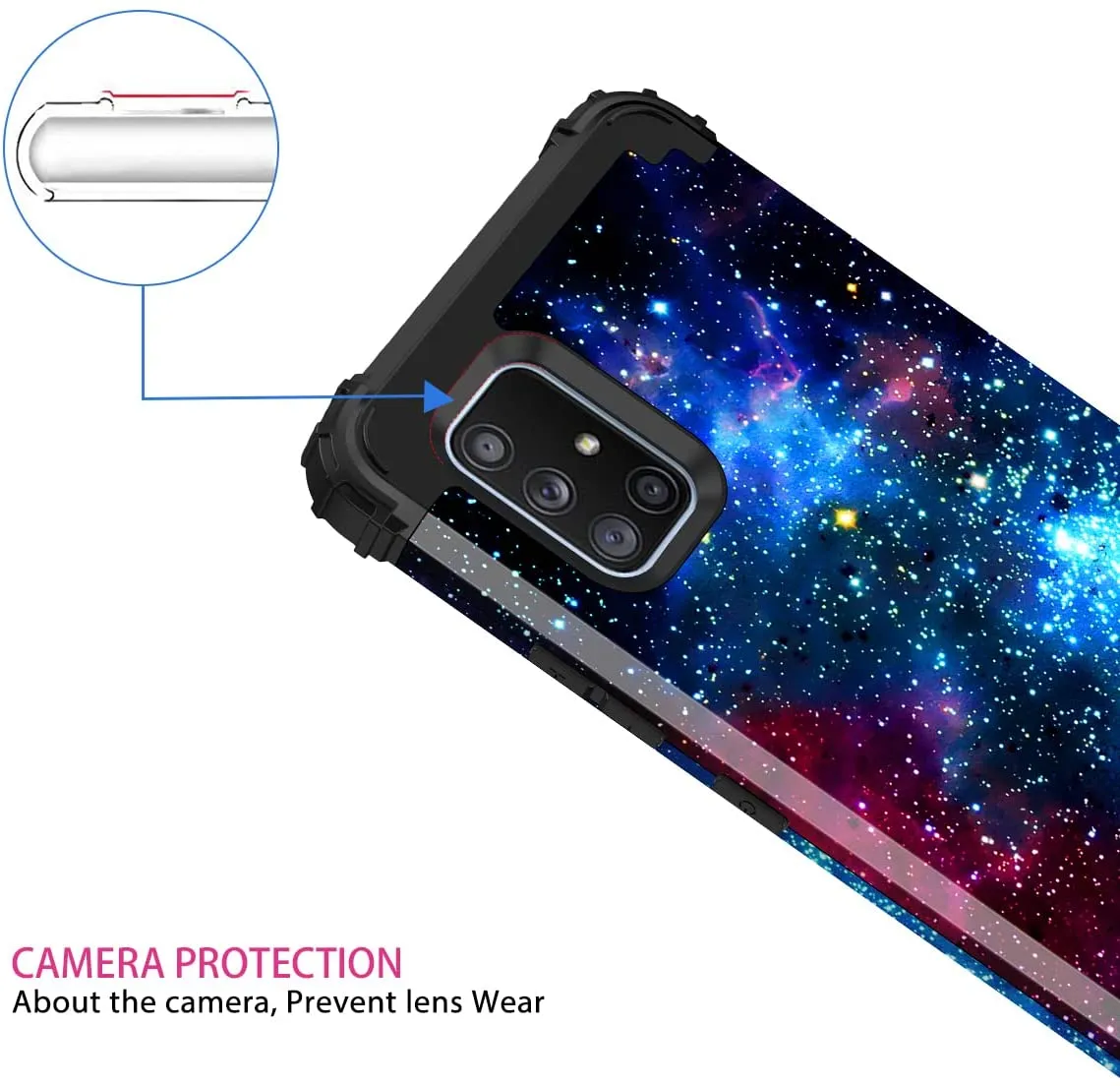 Galaxy A71 5G Glow in The Dark Heavy Duty Shockproof Case