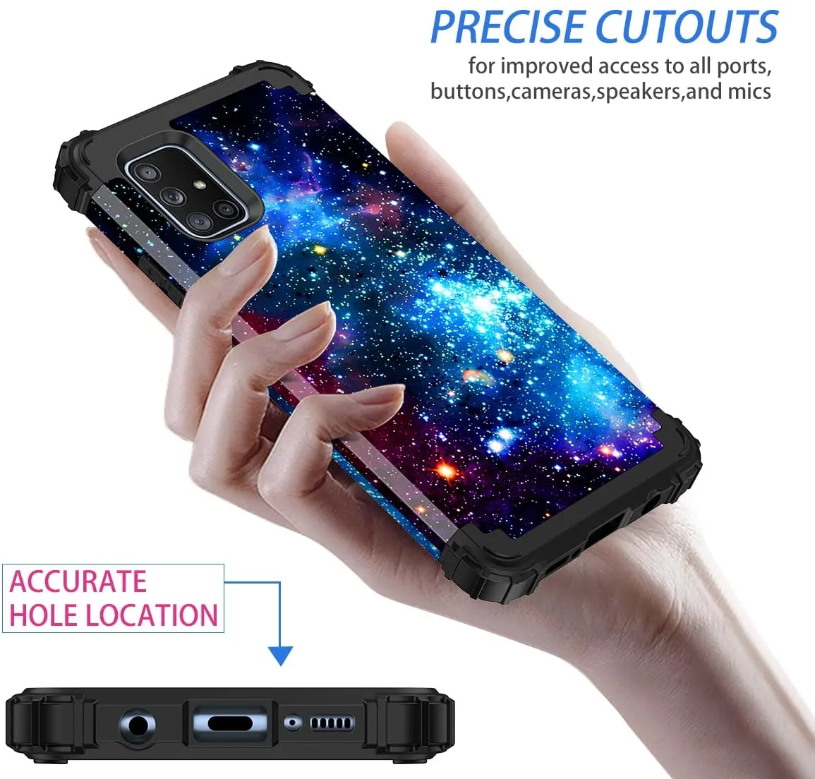 Galaxy A71 5G Glow in The Dark Heavy Duty Shockproof Case