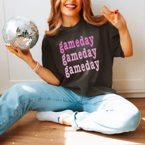 Gameday Repeat Pink Comfort Color Wholesale Tee - Fast Shipping