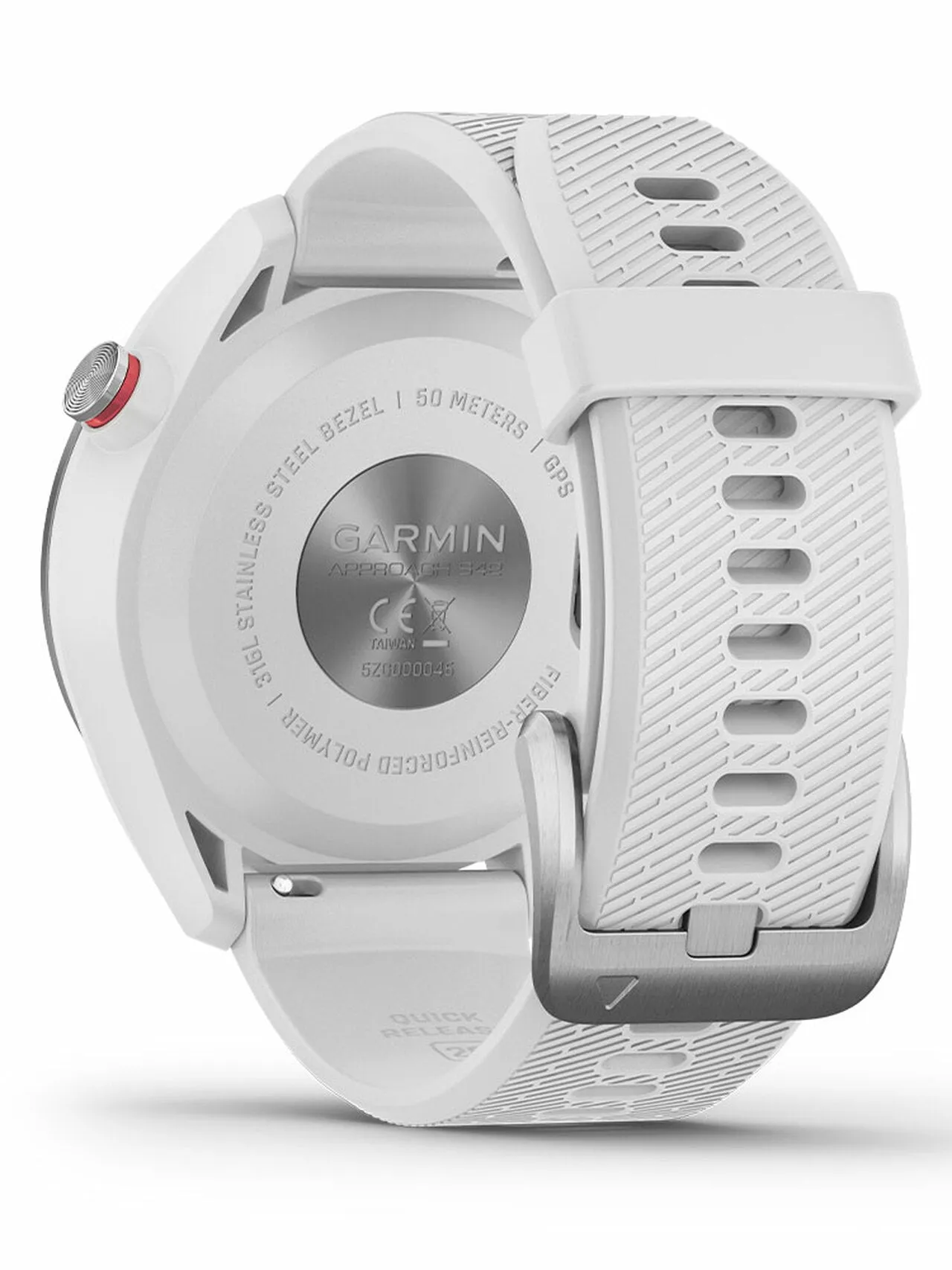 Garmin Approach S42 GPS Polished Silver/White Band