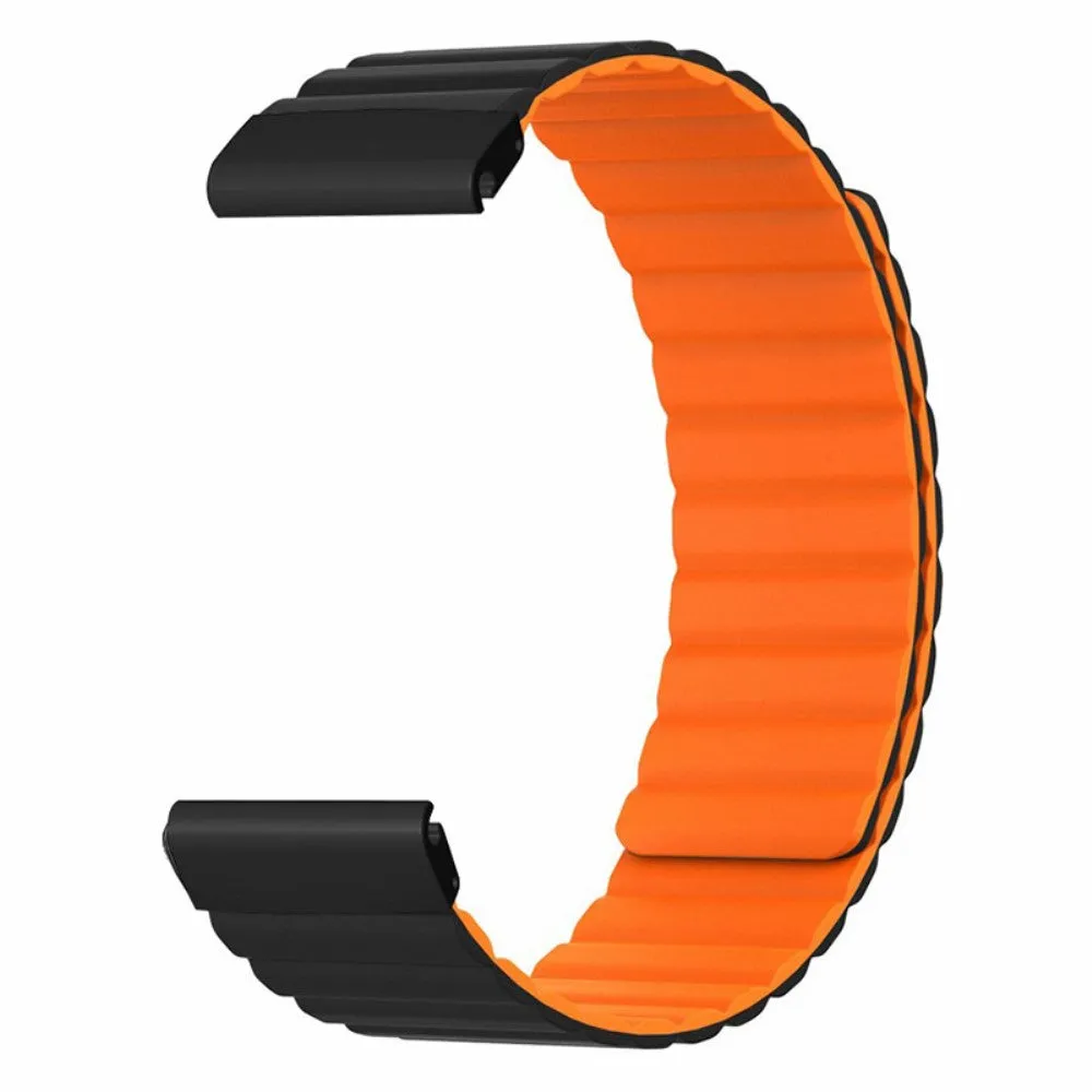 Garmin Descent MK2i Silicone Sport Magnetic Wristband - Black / Orange