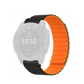 Garmin Descent MK2i Silicone Sport Magnetic Wristband - Black / Orange