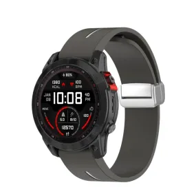 Garmin Fenix 6S silicone sports bracelet with magnetic clasp - gray / white