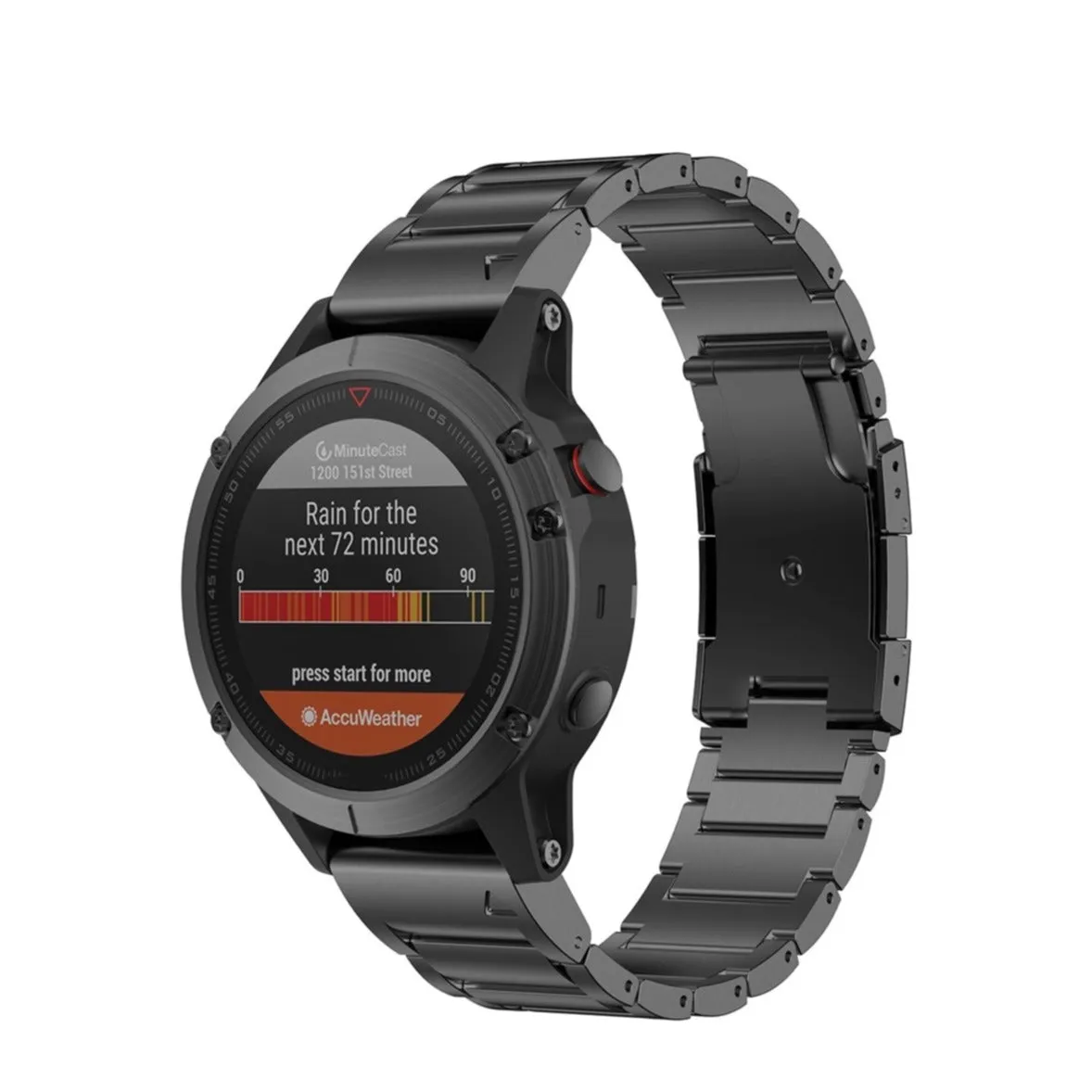 Garmin Fenix 7X Sapphire Solar stainless steel sports bracelet with 26mm quick release (170-215 mm) - Black