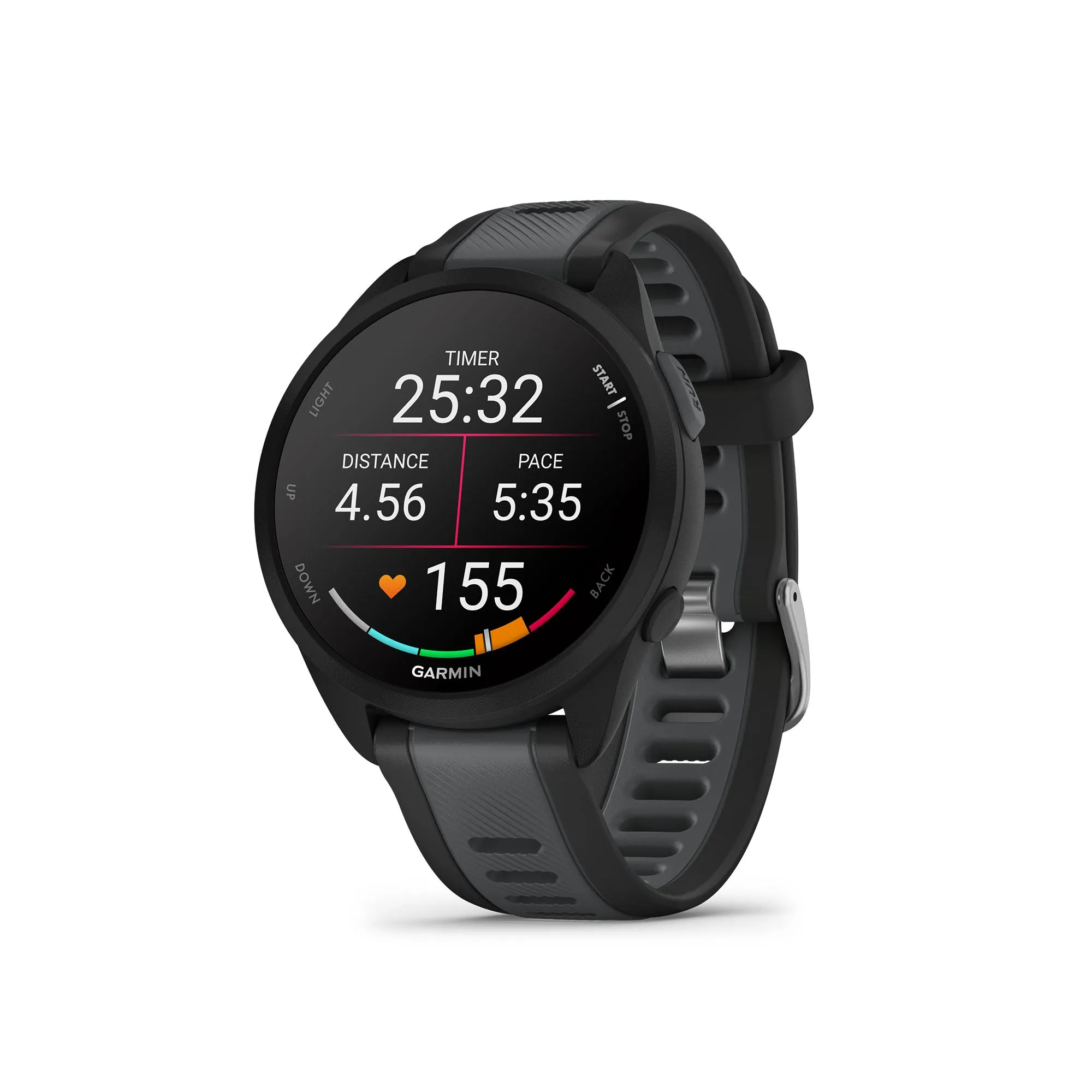 Garmin | Forerunner 165 Music Running Smartwatch - Black/Slate Grey