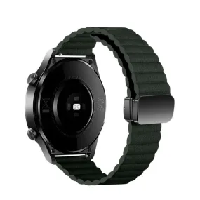 Garmin Vivomove Sport synthetic leather wristband with magnetic clasp (joint circumference: 170-220mm) - dark green