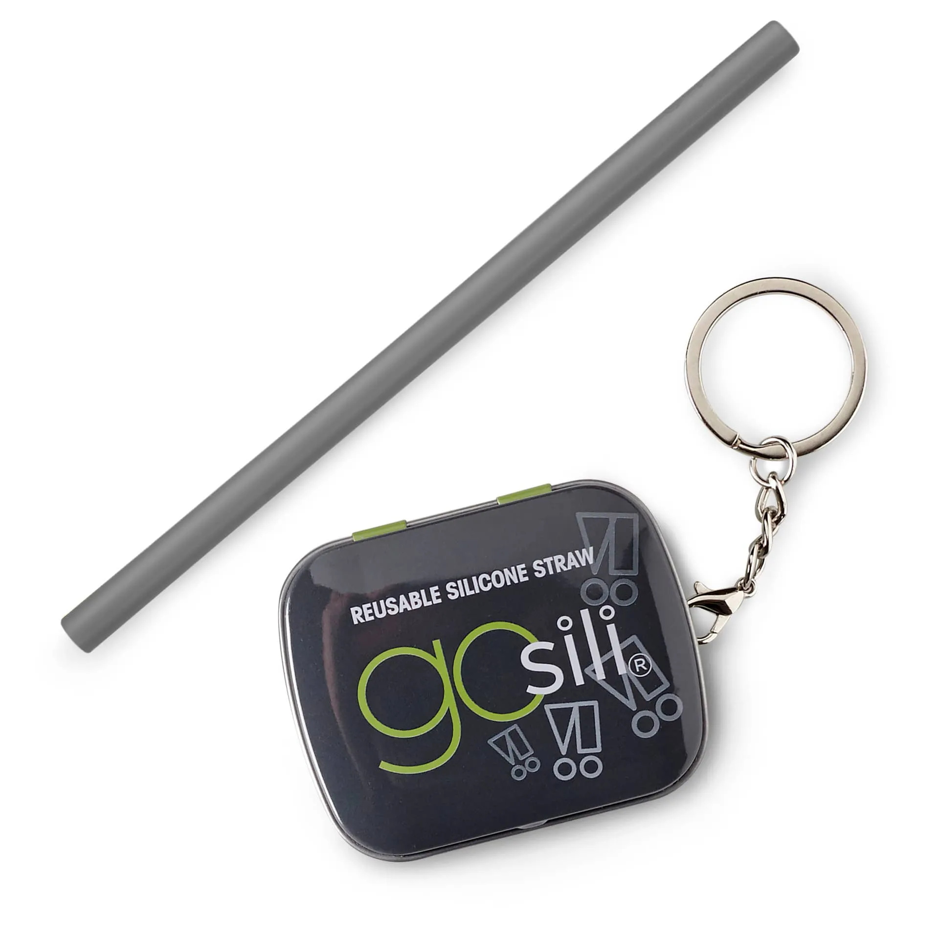 GoSili Reusable Silicone Straw   Keychain Case