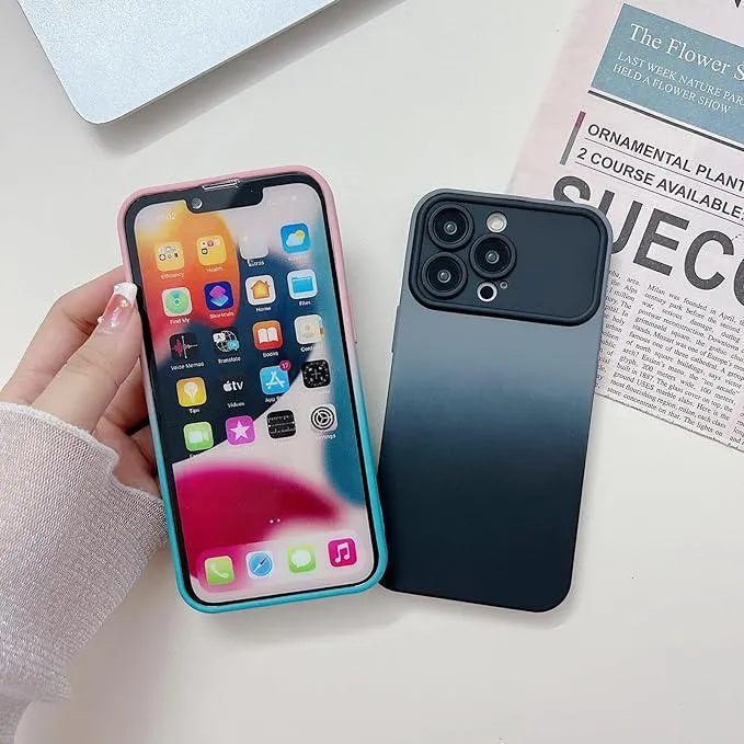 Gradient Silicone Wide Lens iPhone Case