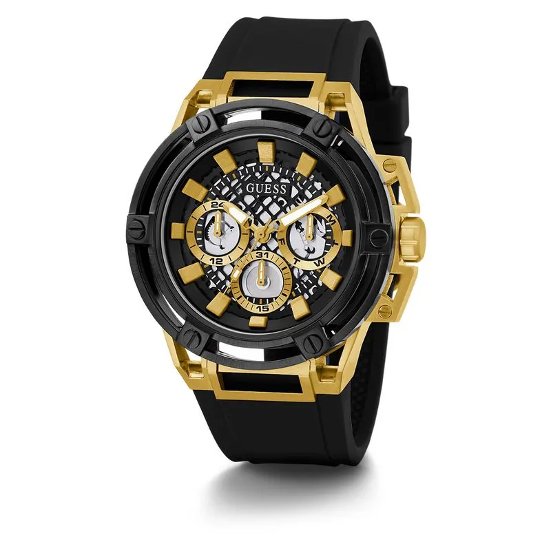 Guess Matrix Gold Tone Multi-Function Gents Watch GW0423G2