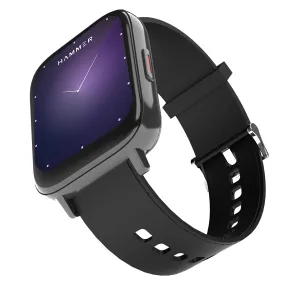 HAMMER Pulse 3.0 Bluetooth Calling Smart Watch with IP67 Rating & 1.69" Large Display with SpO2 Monitoring, Full Touch Screen & Multiple Watch Faces with Camera & Music Control (Black)