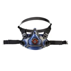 Honeywell North RU88001ML Triple Flange Silicone Half Mask, Blue, Medium/Large, Case of 12